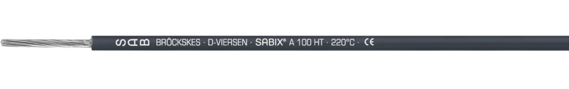 Voorbeeld markering voor SABIX® A 100 HT (7100-0150): SAB BRÖCKSKES · D-VIERSEN · SABIX® A 100 HT · 220°C · CE