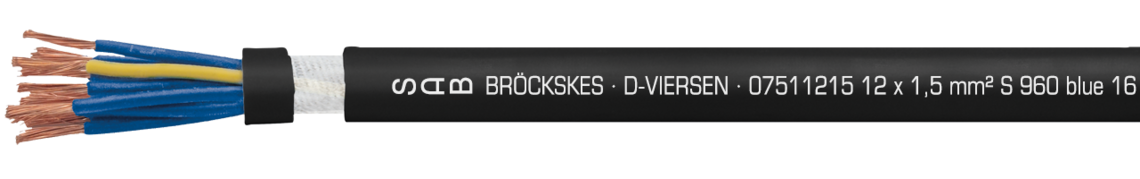Voorbeeld markering: SAB BRÖCKSKES · D-VIERSEN · 0751-1215 12 x 1,5 mm² S 960 blue 16 AWG/12c 0751-1612 UL AWM Style 2587 90°C 600V CSA AWM I/II A/B 90°C 600V FT1 FT2 CE