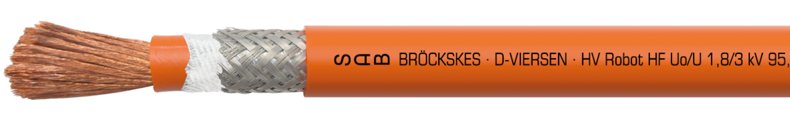 SAB BRÖCKSKES D-VIERSEN HV Robot HF Uo/U 1,8/3 kV 95,0mm² cULus AWM Style 12150 AWM I/II A/B 80°C 2000V FT1 FT2 
