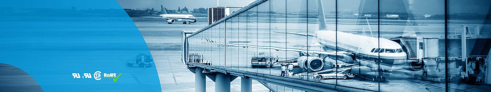 Kabels voor vliegtuig en vluchthaven
