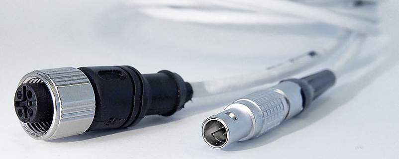 mit M12-Steckverbinder Sensorleitung mit Rundsteckverbinder und einem M12-Stecker